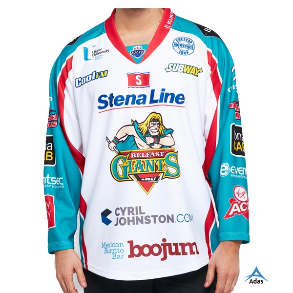 Source Sublimation ice hockey jersey with sponsors logo on m.