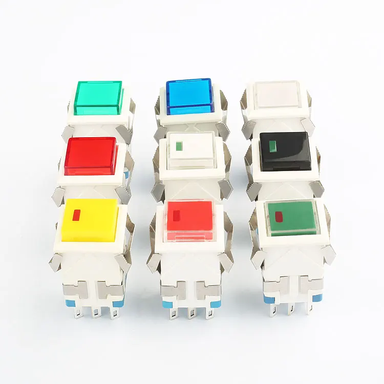 Point Dual Led Color High Temperature Limit Illumination Push Button Switch Momentary