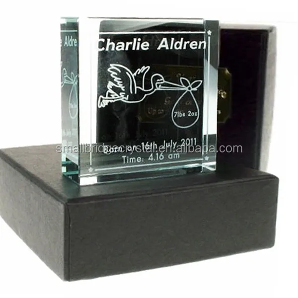 Wholesale engraved Crystal Christening Gift