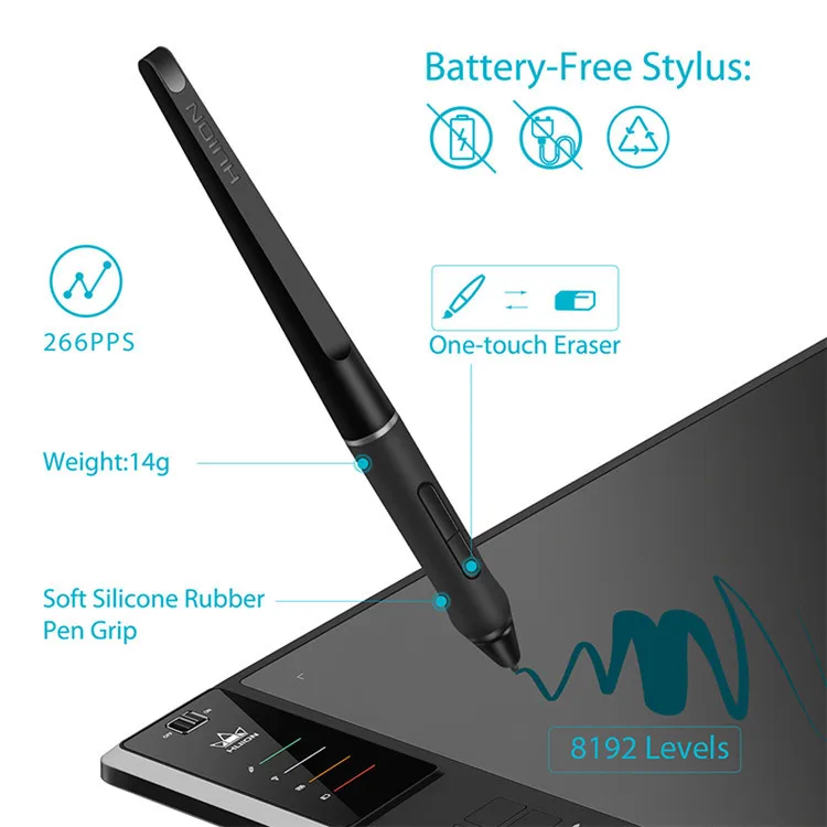 Huion WH1409 V2 Wireless Pen Tablet - Precision & Comfort