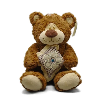 Nice texture brown stuffed cotton teddy bear with a big smile