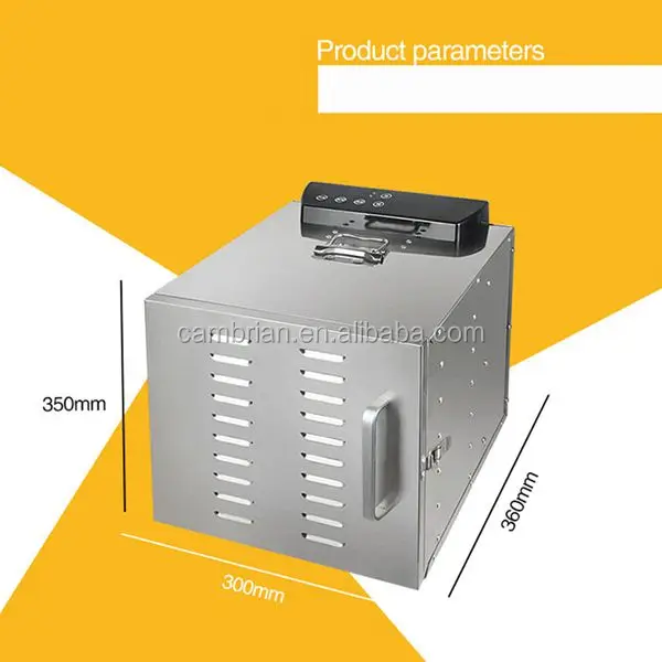 Digital Control 8 Trays Small Solar Fruit Dryer Commercial Food Dehydrator