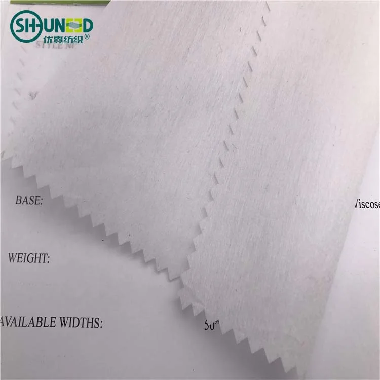 90% Polyester 10%viscose Soft Handfeeling Chemical Bond Nonwoven Interlining Fabric Embroidery Backing Nonwoven Embroidery Paper