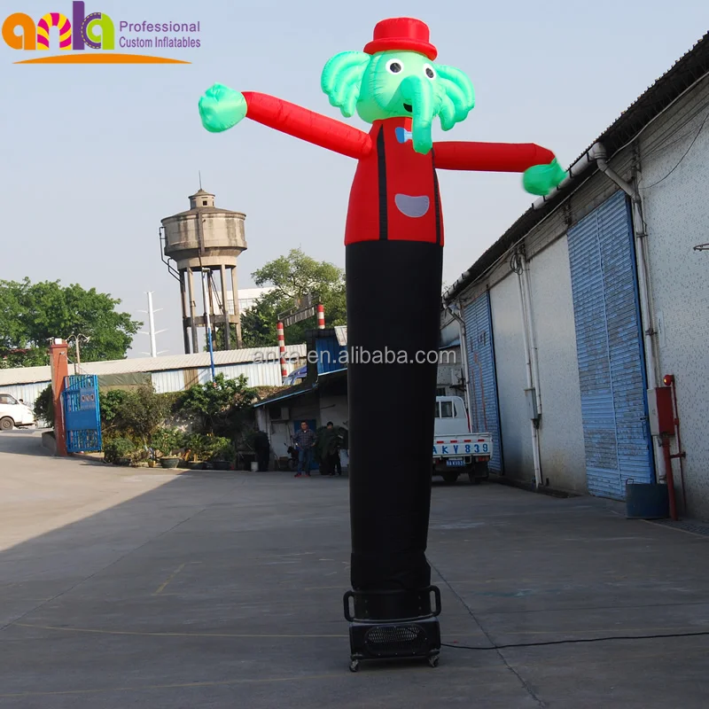 Sky Dancer Type Inflatable Dancing Two Legs Elephant Figures With Blower