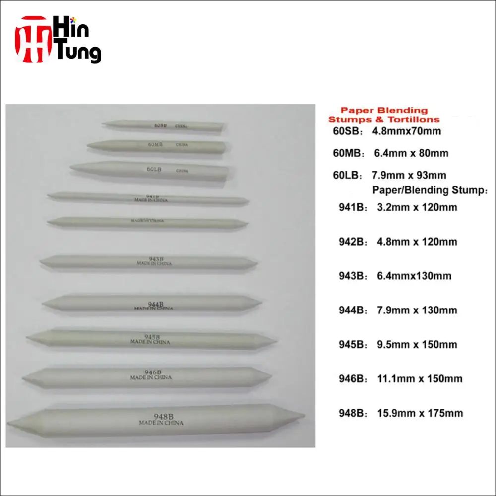 6pcs Paper Blending Stumps for Sketching and Drawing