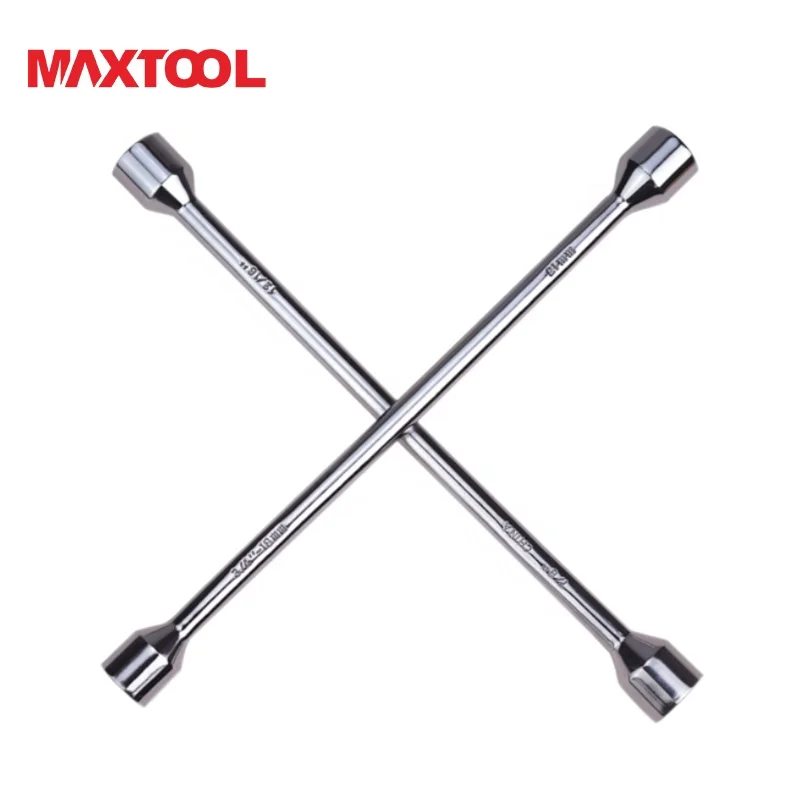 Hand Tools for Truck Tires Carbon Steel Cross Rim Wheel Nut Wrench Metric Measurement System OEM Customizable