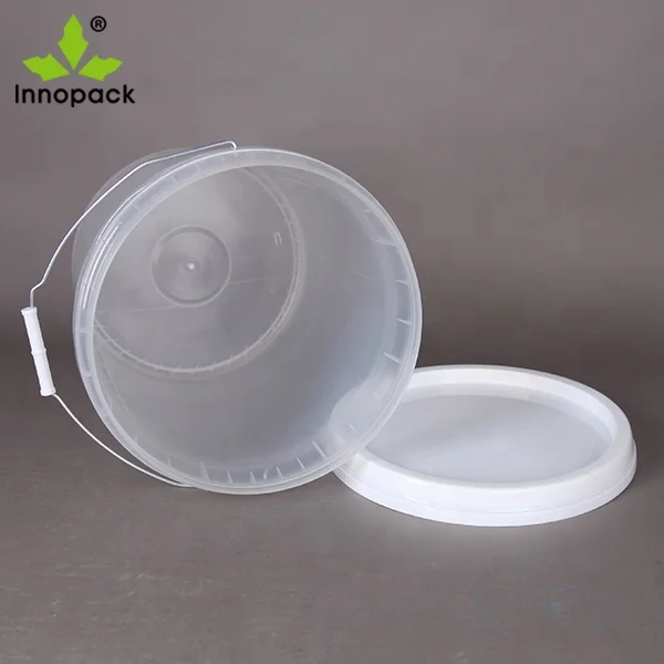 20L Oval Plastic Bucket Empty 5 Gallon Buckets With Lids Screen Printing