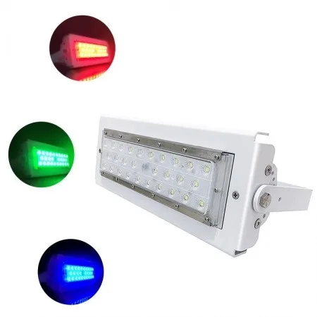 RGB LED Flood light 50W with IP66 waterproof rating for 5 years warranty.