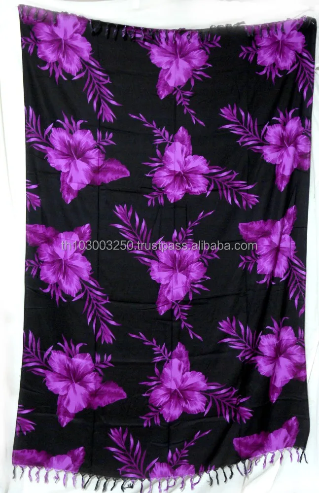 
Винтажный цветной саронг в стиле бохо с цветочным принтом, Гавайский пляж, тайский стиль 