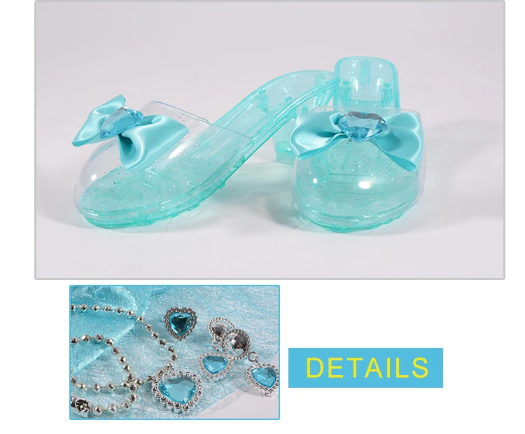 Хрустальные туфли, красивые детские праздничные ролевые Игрушки для девочек, набор принцесс для одевания