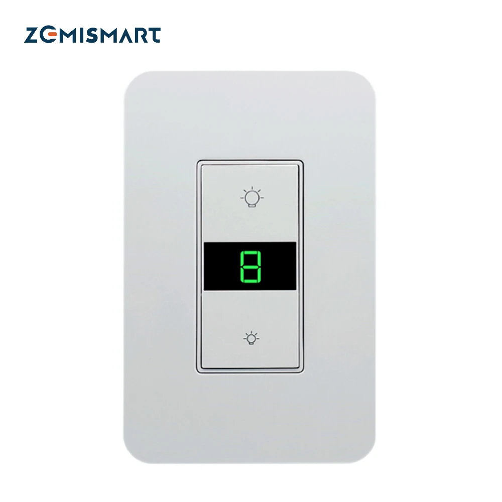 Zemismart Smart Life Alexa Google Home Enable Wifi Us Dimmer Light Switch Tuya App Smart Light