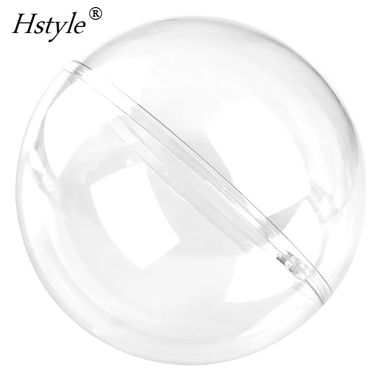 Package of 12 clear plastic ornament balls - 136mm 