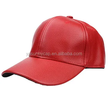 Fashionable design high quality custom leather baseball cap