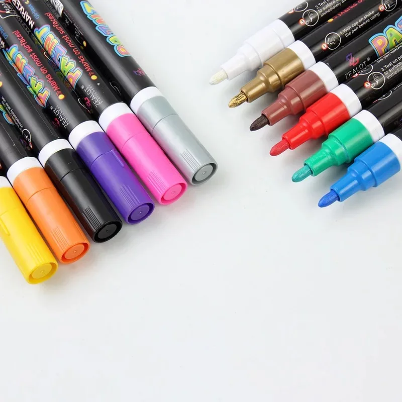 12 Colors Pack Rohs Conform Tire Paint Marker Pen for Rubber
