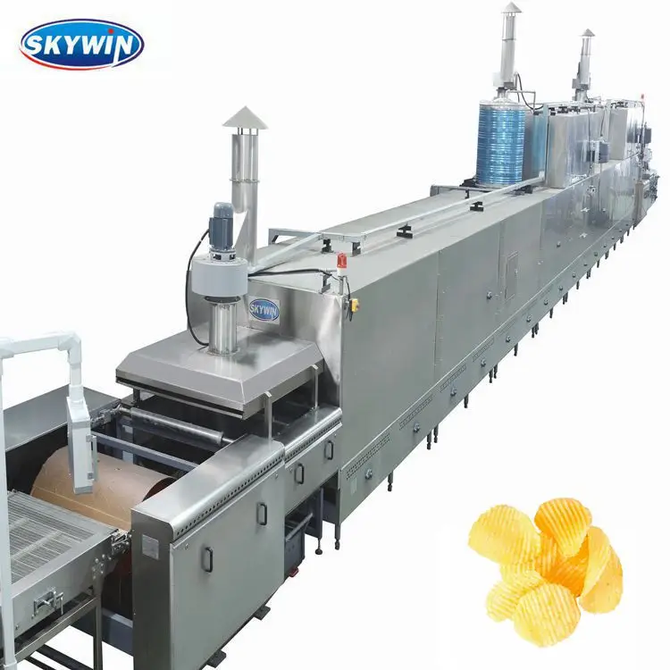 Автоматическая малая линия по производству картофельных чипсов Skywin/машина для производства картофельных чипсов