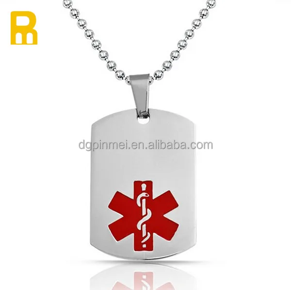 Отслеживание qr-кода металлическая бирка ожерелье/металлические бирки для собак людей