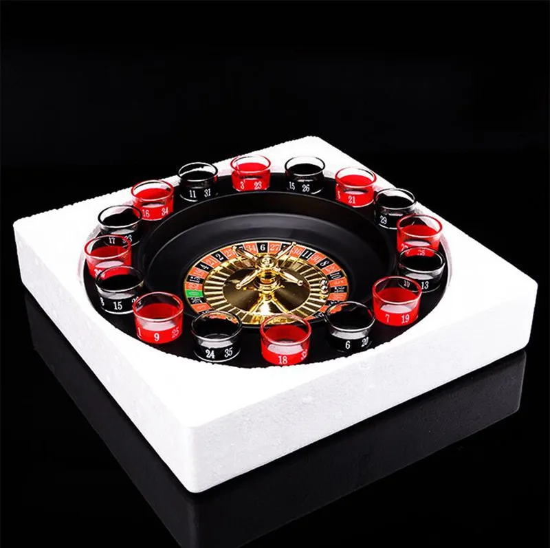 ASAB Roulette Wheel Adult Party Drinking Game Set Spin Drink Win Lucky Casino Black Red Numbered 16 Shot Glass Stag Hen