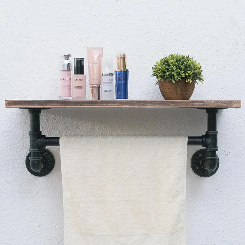 Paper Towel Holder, Industrial Pipe Towel Bar, Towel Bar on Rustic