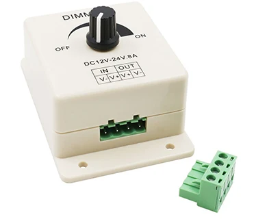 Knob Dimmer Brightness Led Control 1 Channel Controller with Single Color Light Strips