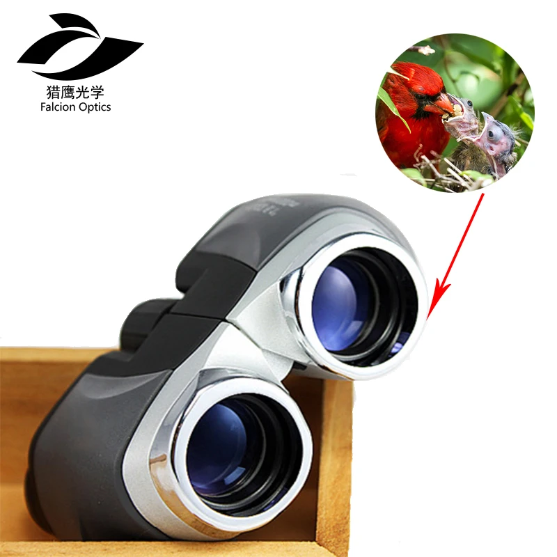 Оптический наблюдения за птицами съемка в дневное и ночное время бинокль телескоп 10x22 бинокль для детей рекламных детей бинокль для детей