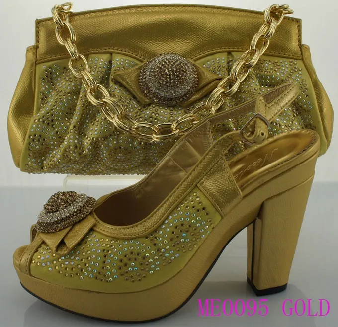 Fashion Style Ladies Shoe With Matching Bag Set Nigerian Shoes And