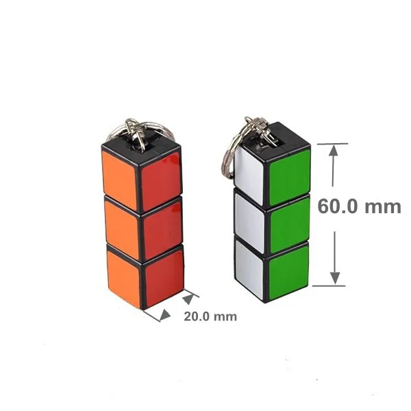 ABS Plastic Magic Cube Keychain Torch Light Ultra Bright LED Light Key Chain Flashlight for Promotion