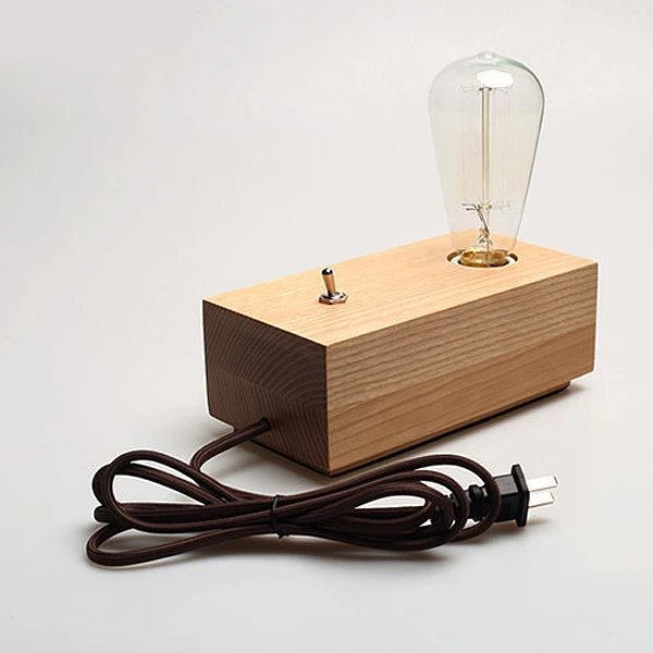 Custom Simple Style Table Lamp for Indoor Decoration High Quality Handmade Natural Wood Table Lamp