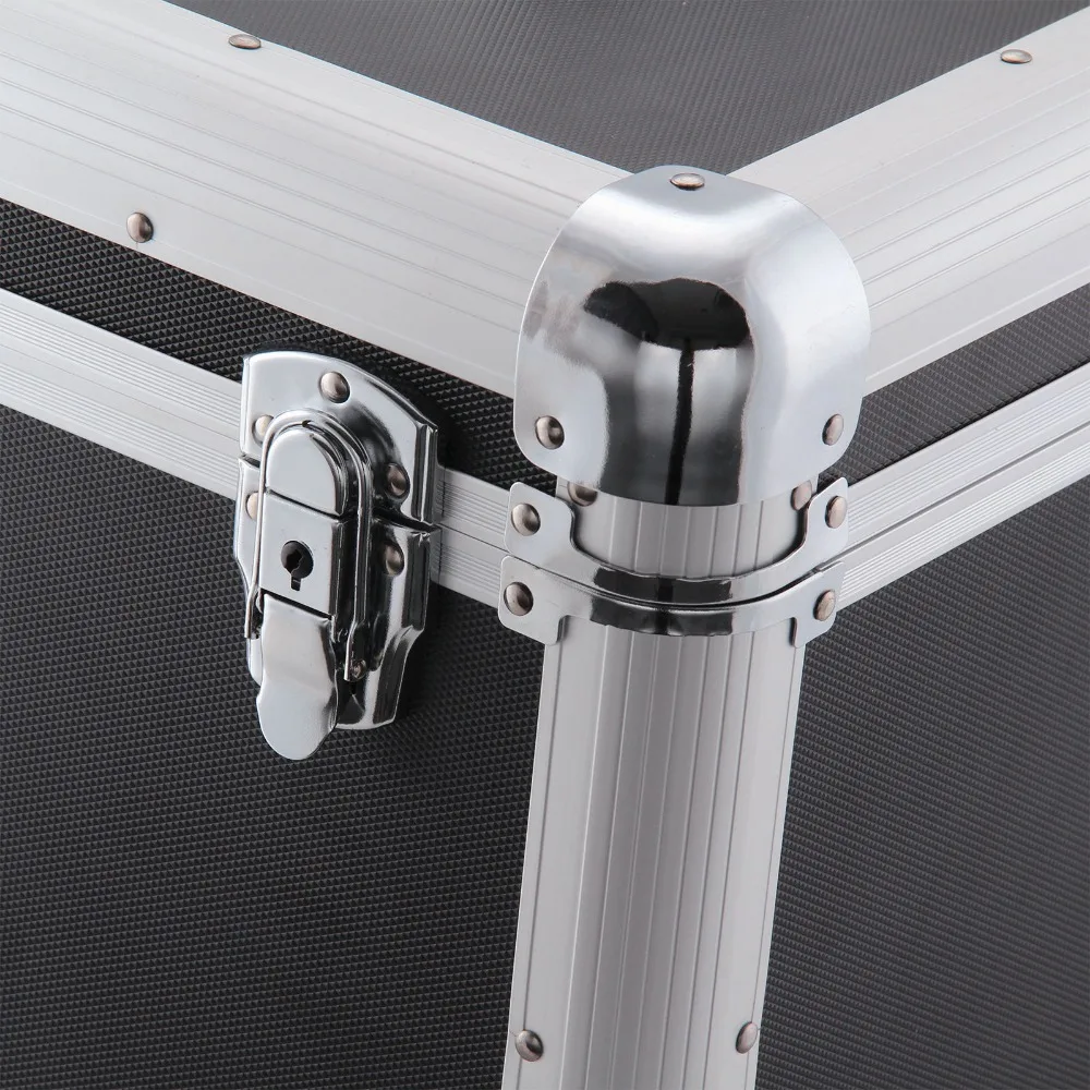 Contenitore Vinili Scatola Organizer Per Vinili LP - Portatile Con Ruote, Tiene Fino A 100 Dischi Panno Per Vinili - Foto 5