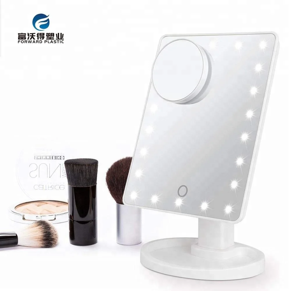 360 degree adjustable ingenious led cosmetic mirror screen touch Smart make up vanity mirror with led lights