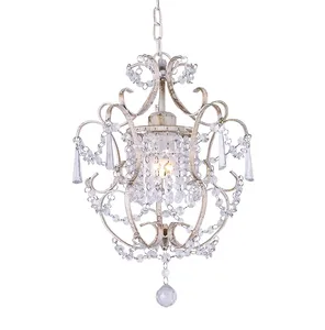 1L Mini Antique White Crystal Marie Chandelier Pendant Lamp