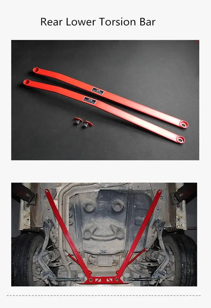 LVTU Hight Performance Upgrade Strut Tower Bar for Honda Jade 2013-2019  Racing Car Torsion Bar Tie Rod Subframe Brace