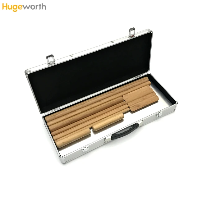 Hot Stone Massage Set with Heater Bamboo Massage Sticks with Mobile Aluminum Box for Hot Stone and Bamboo Massage