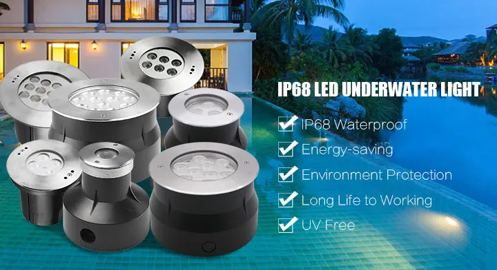 IP68 6W 24V Recessed LED Swimming pool Inground Light 6W/9W/18W/27W LED underground underwater lighting