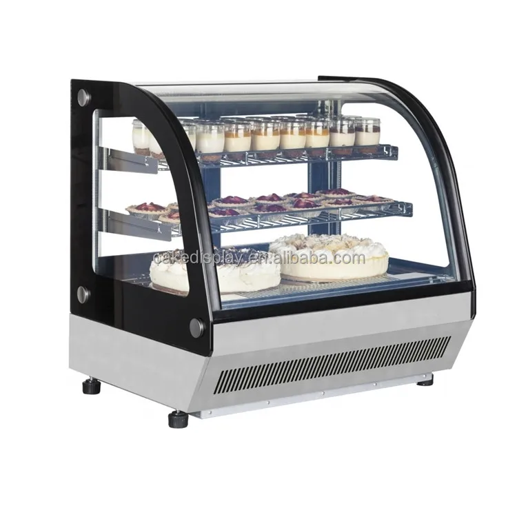 Small Marble Table Top Cake Showcase Fridge Cooler