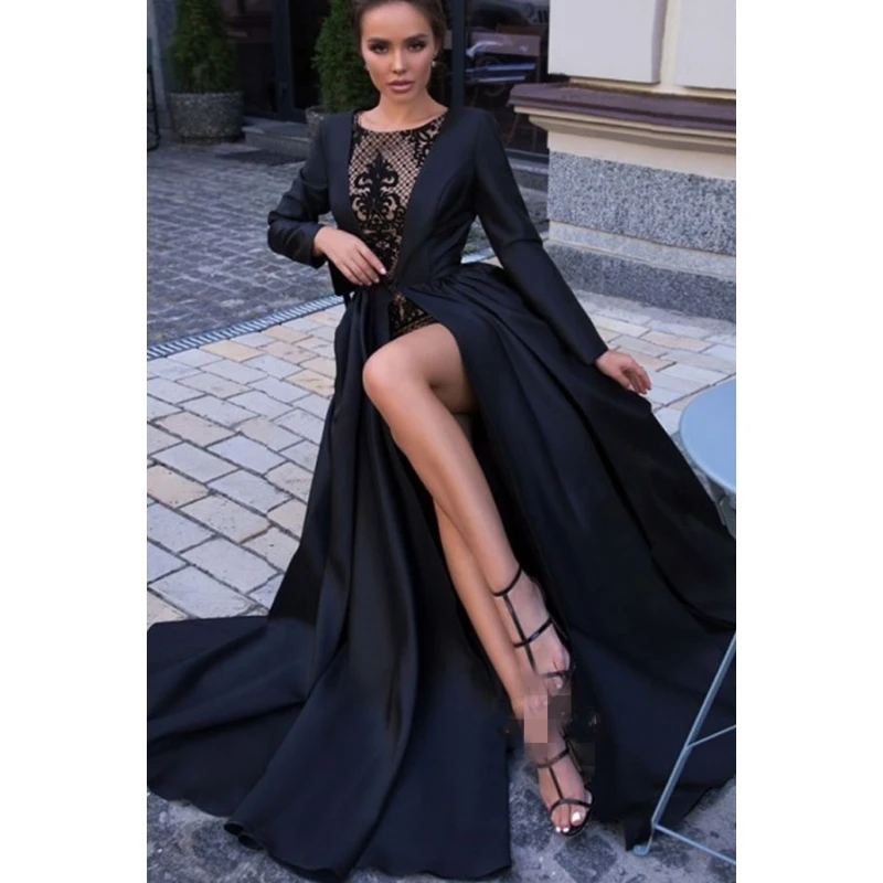 Shop Our Collection of Sexy Black Front Split Evening Dresses