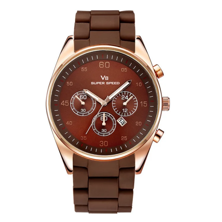 2019 оптовая продажа с завода Reloj V8 супер скоростные силиконовые часы дешевый браслет часы ремешок наручные часы модные часы