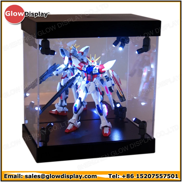 MB-2 Display Box Acrylic Case LED Light House for Bandai Gundam Zaku 1/144 Model 