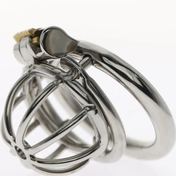 stainless steel chastity device ball bondage