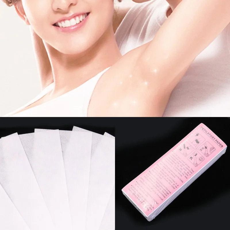 High Quality 100pcs Removal Nonwoven Body Cloth Hair Remove Wax Paper