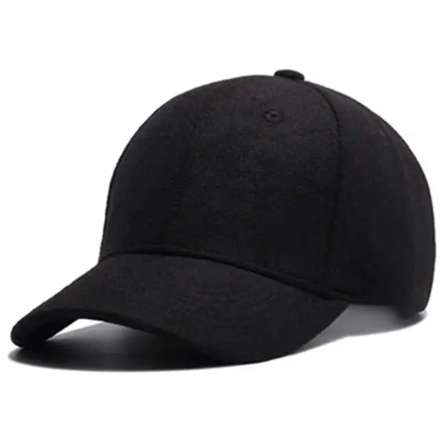 Winter Warm Blank Wool Baseball Cap 