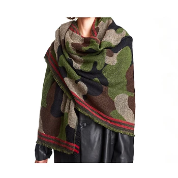 Euramerican new winter leopard print scarf camouflage scarf with thick pashmina scarf pashminas shawl