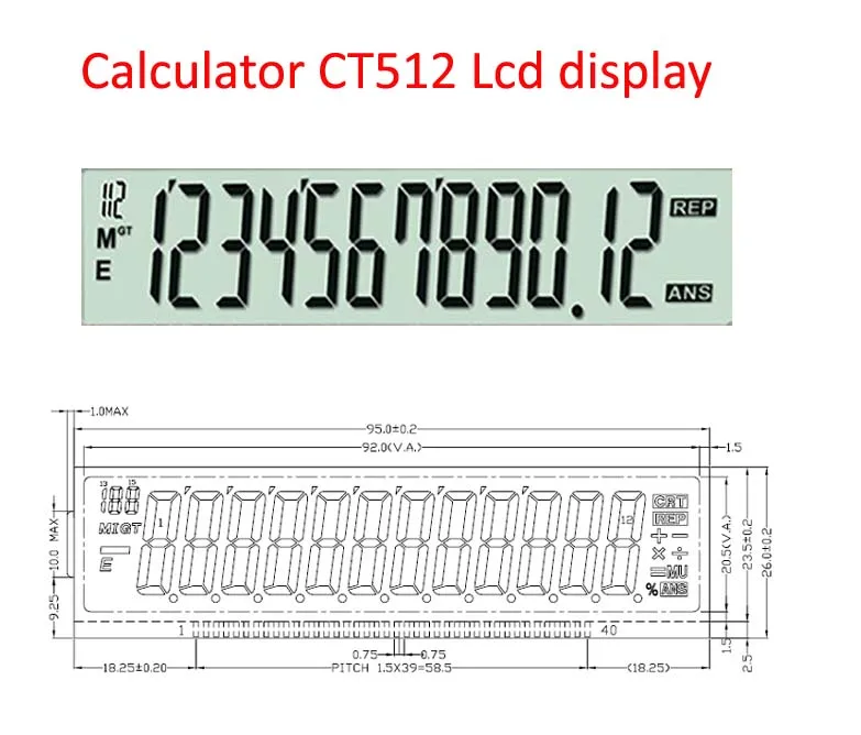 calculator lcd screen made in china