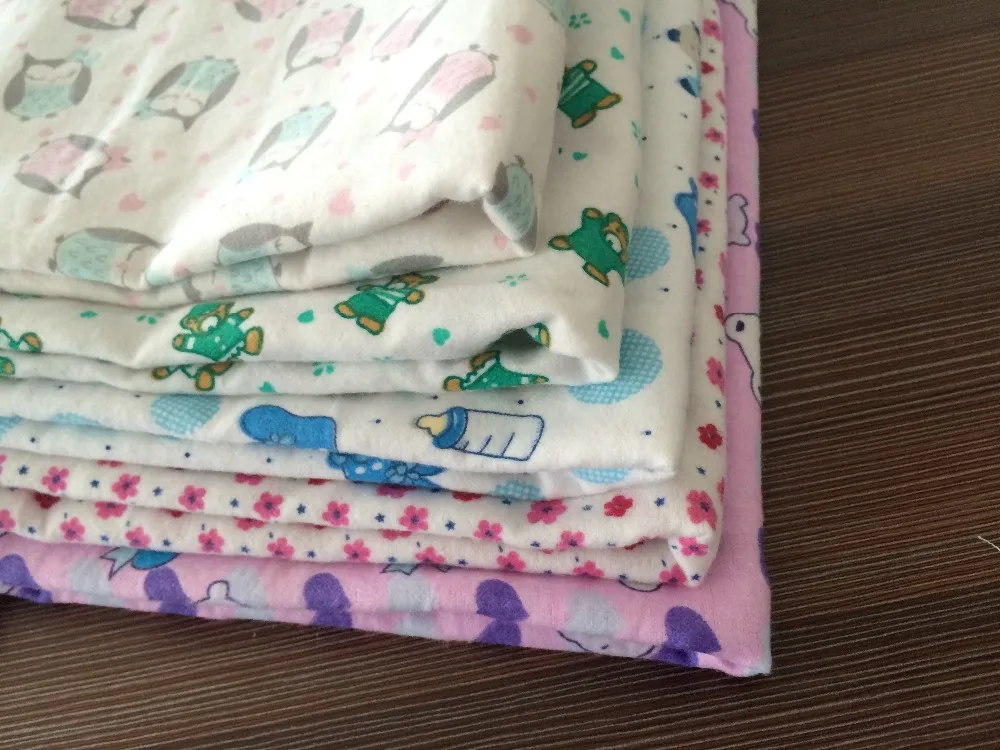 Фланелевая ткань 100% хлопок фланель 20*10 40*44, мягкая Уютная хлопковая фланелевая ткань с принтом для тканей burp