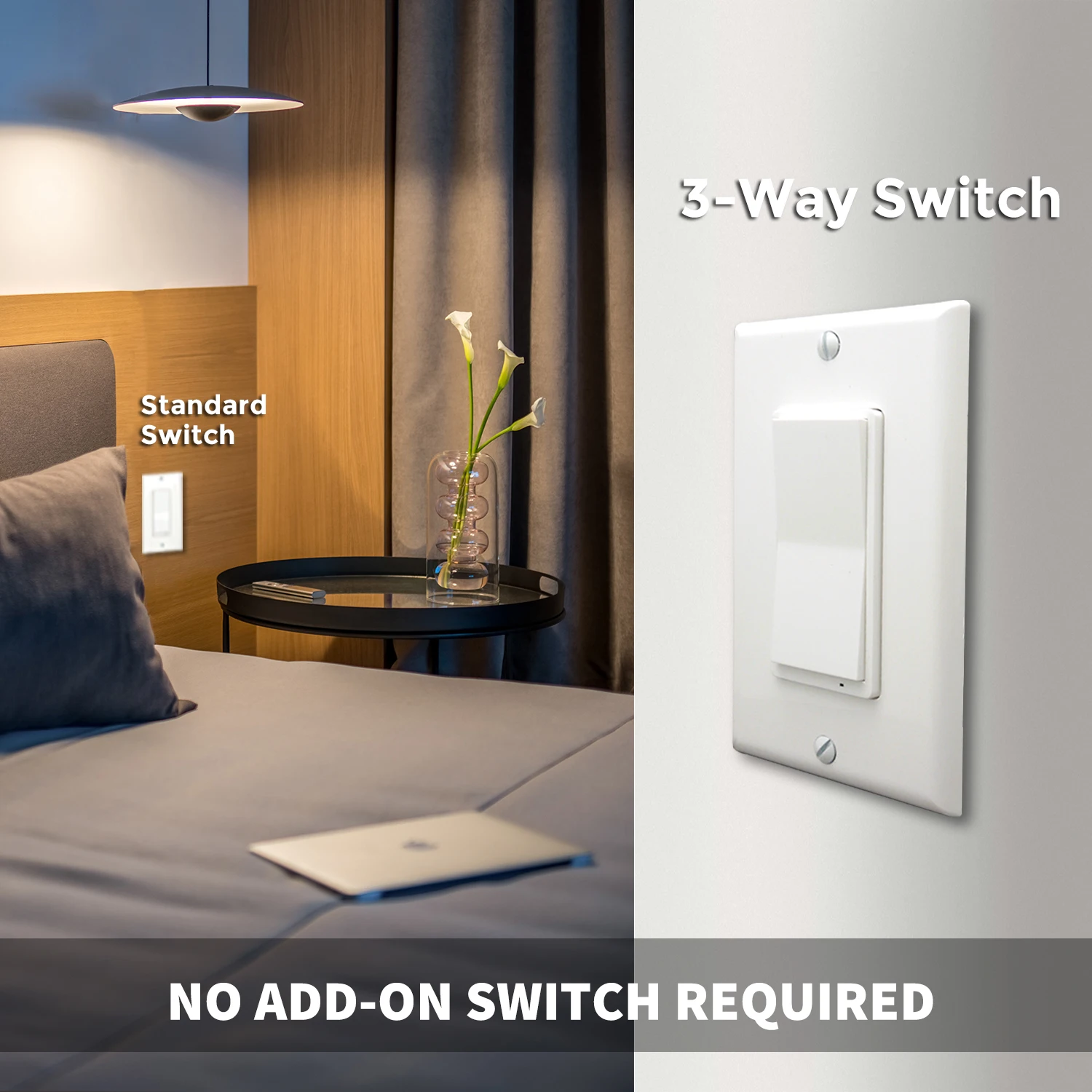 Smart Home Automation Zwave Smart Light Switch 120vac/60hz 3way In
