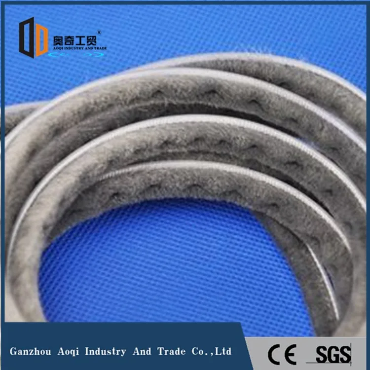 Customizable Plastic Mohair Weather Strip with Fin for Sliding Window Seal