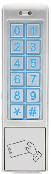 Waterproof Door Entry System with Inercom Access RFID Card Swipe Unlock and Motion Detection Password Entry System