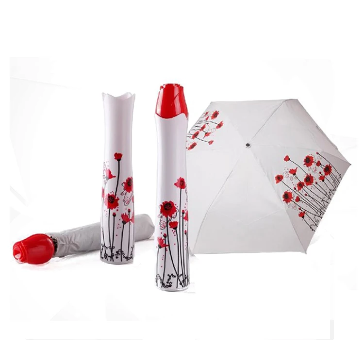 Silver Coated Fashion Shape Personalized Customized Gift Advertising Wine Bottle Umbrella