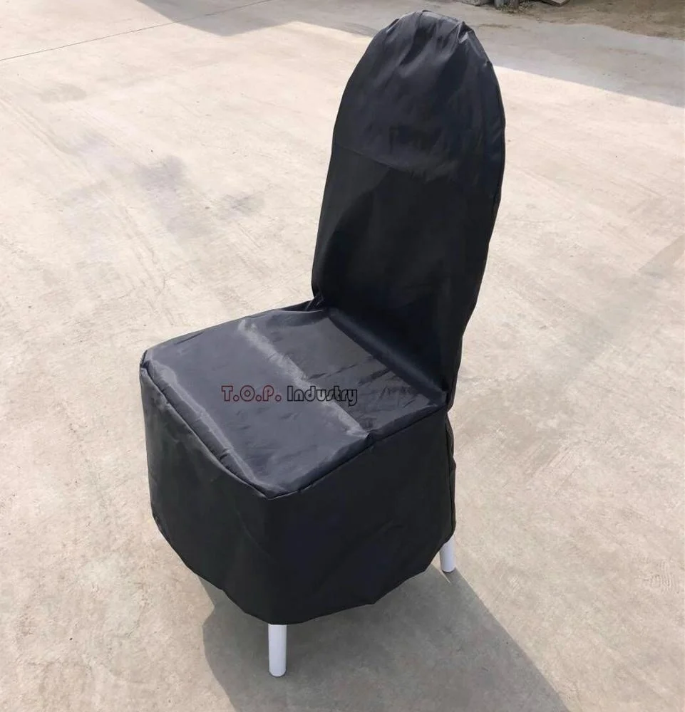 BLACK FITTED CHAIR COVER