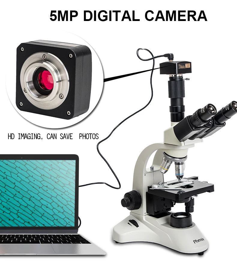 Phenix PH50 Compound Optical 1000X Trinocular Binocular USB Digital Microscope Prices