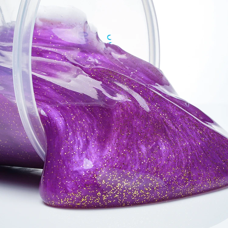 New Arrival Galaxy Glitter Charm Putty Slime Stress Reliever Jelly